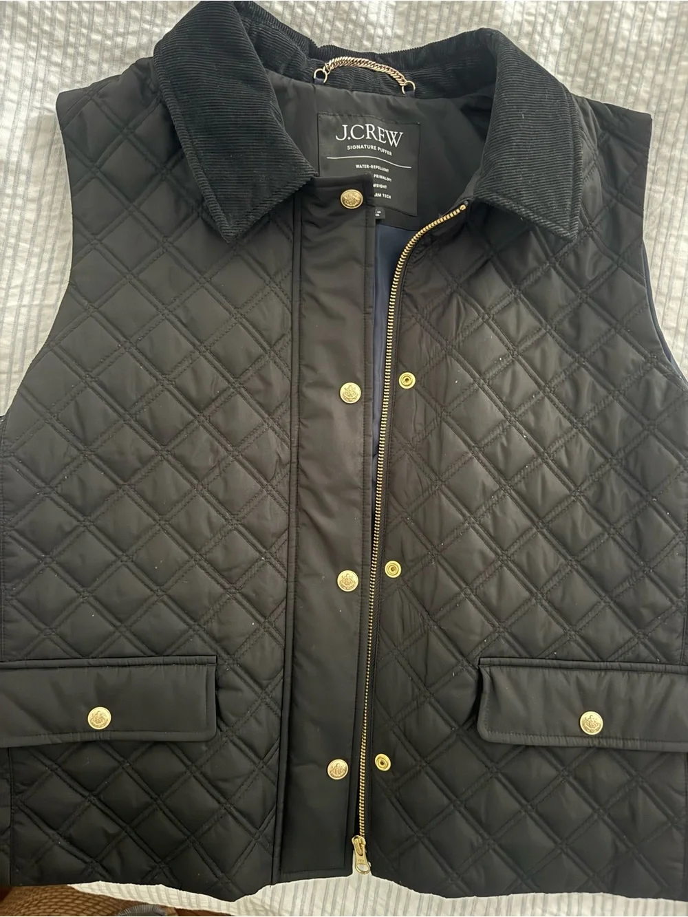 J. Crew Signature Puffer Vest Black XL
